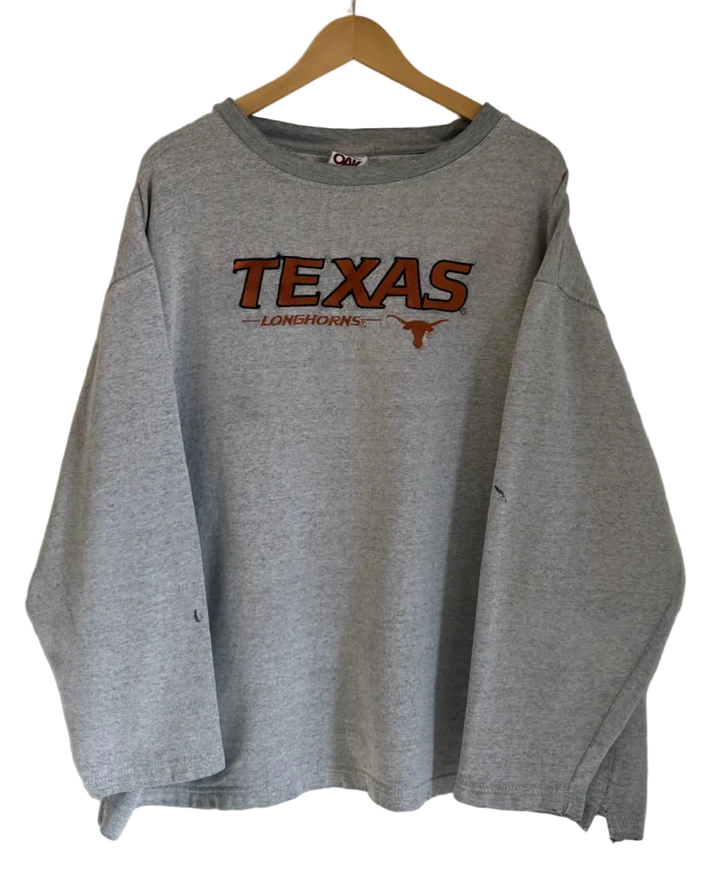3A-111-CH Grey Texas Longhorns Crewneck