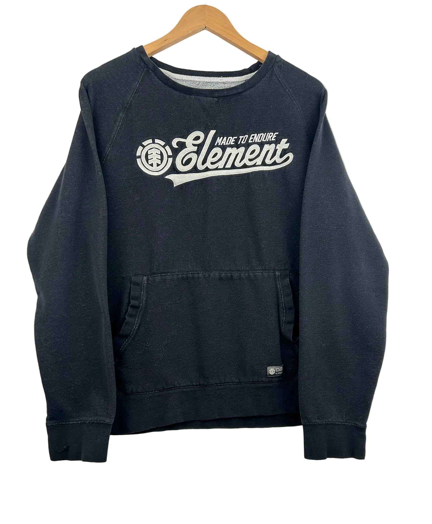 11-38-CH Grey and White Crewneck with front pocket