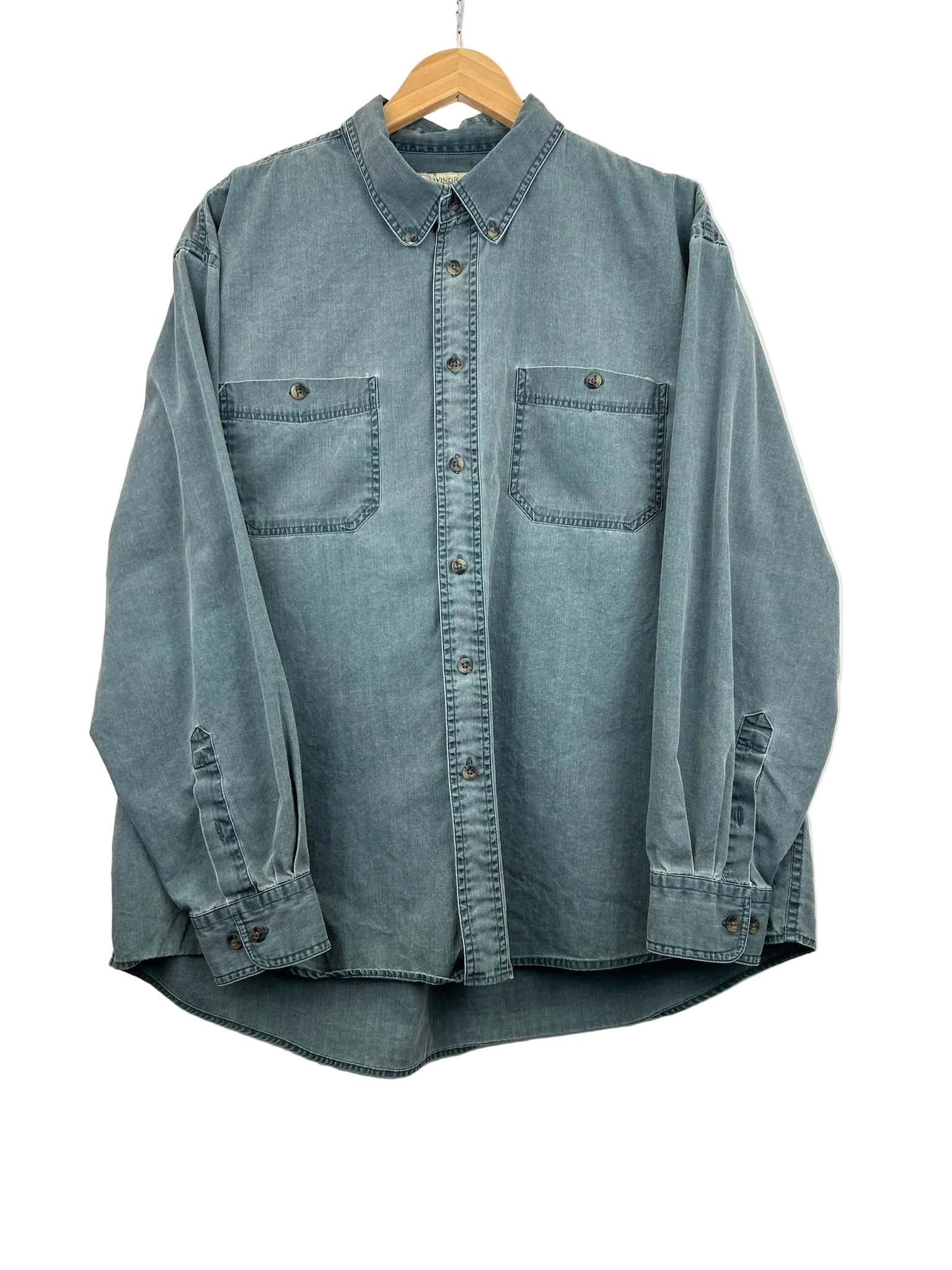 11-96-CH Denim Button Up Long sleeve