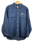 11-612-CH Boston Bruins Dark Blue Denim Button Up