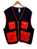 11-21-CH Black and Red Fleece Vest