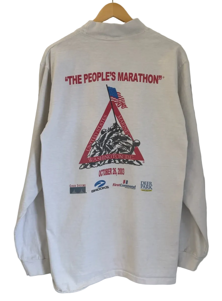 3A-89-CH White Maine Corps Mockneck Longsleeve