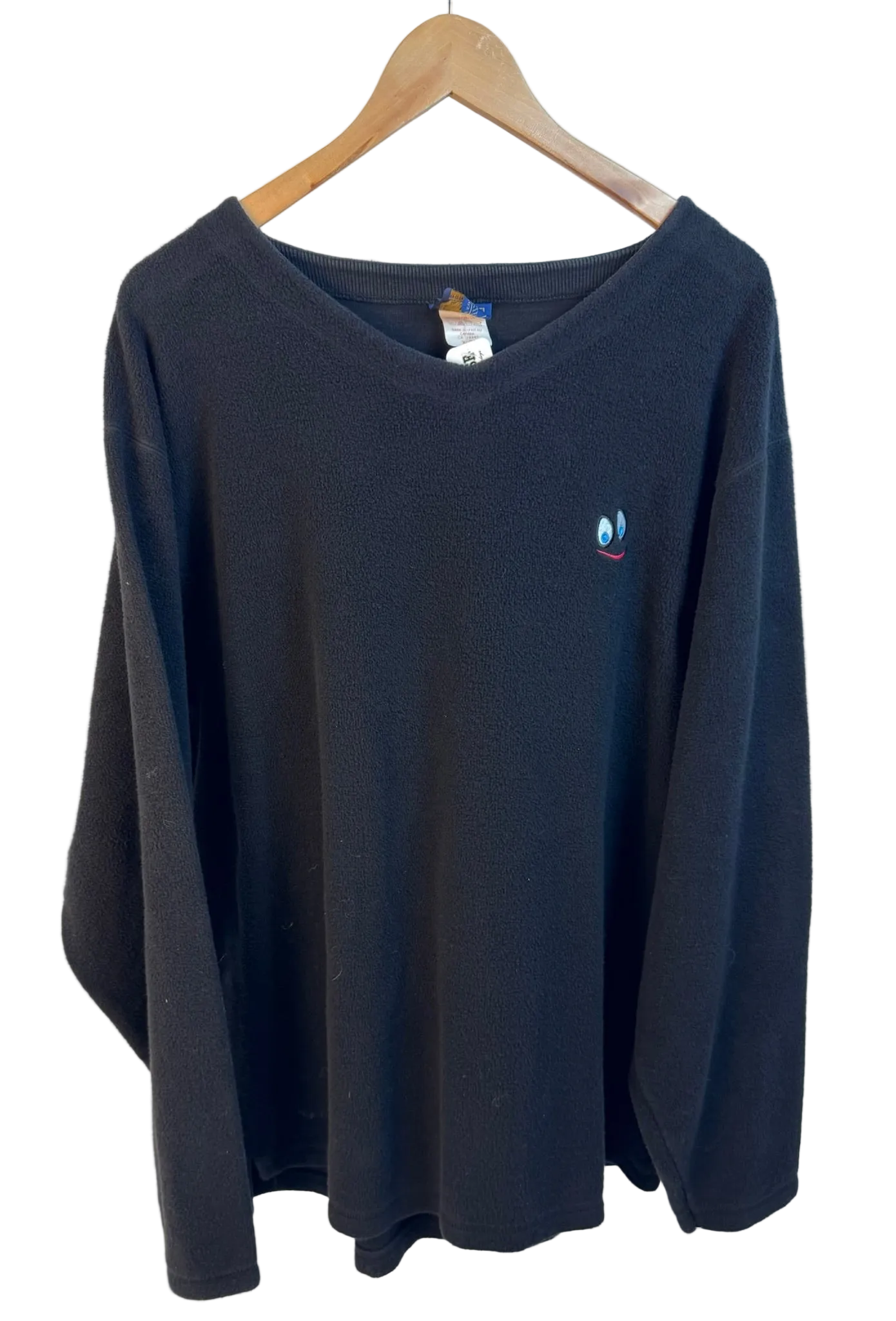 11-23-CH Black V-Neck Fleece