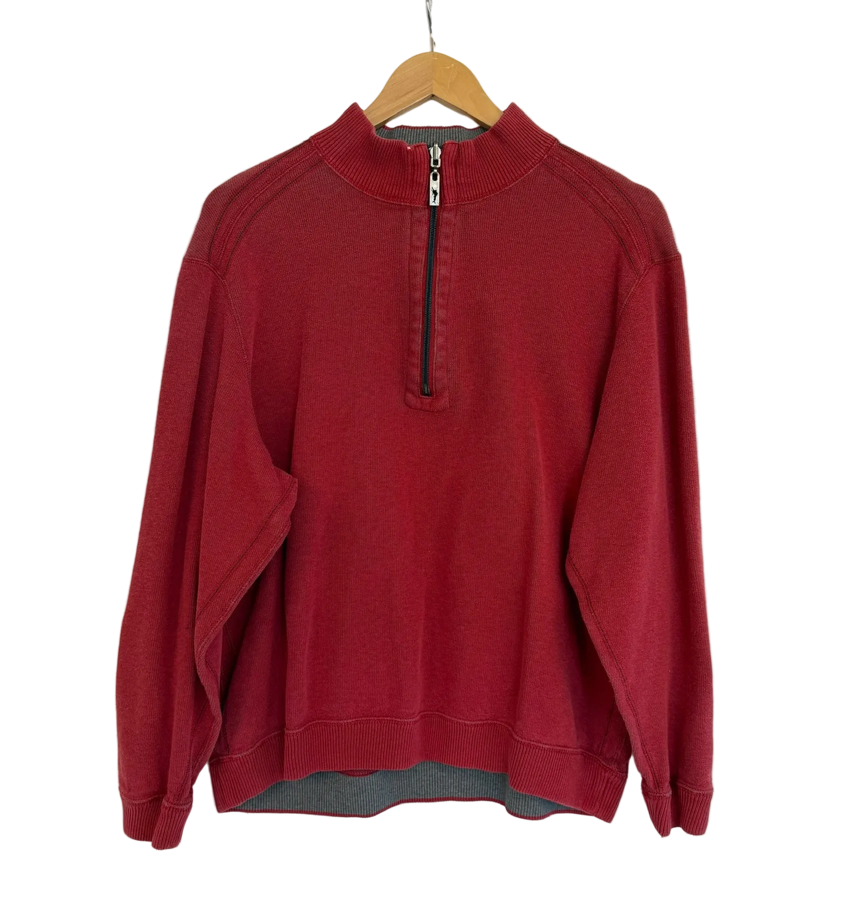 11-138-CH Red Longsleeve Quarter Zip