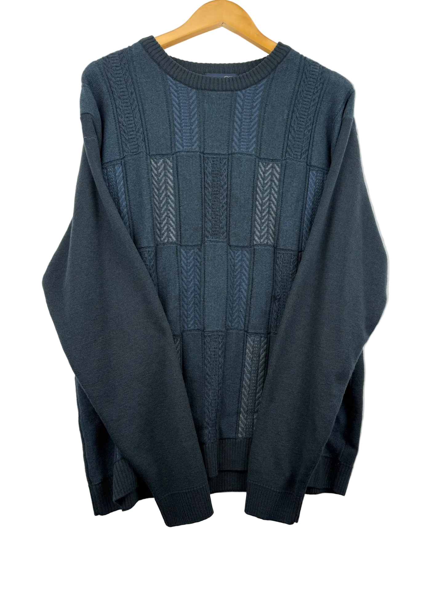 11-98-CH Navy and Blue Longsleeve Knit Sweater