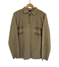 11-119-CH Brown Longsleeve Quarter Zip Sweater