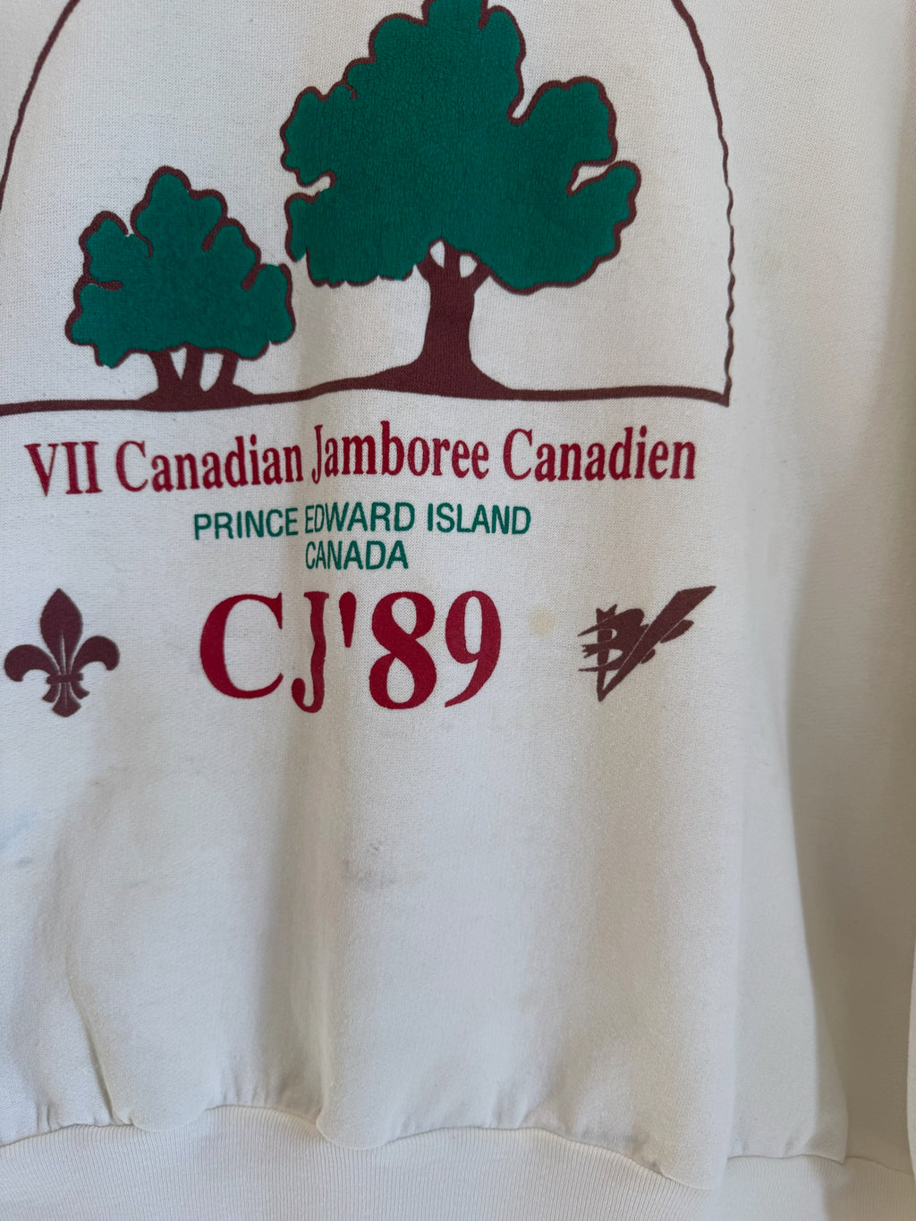 3A-103-CH White Canadian Jamboree Crewneck