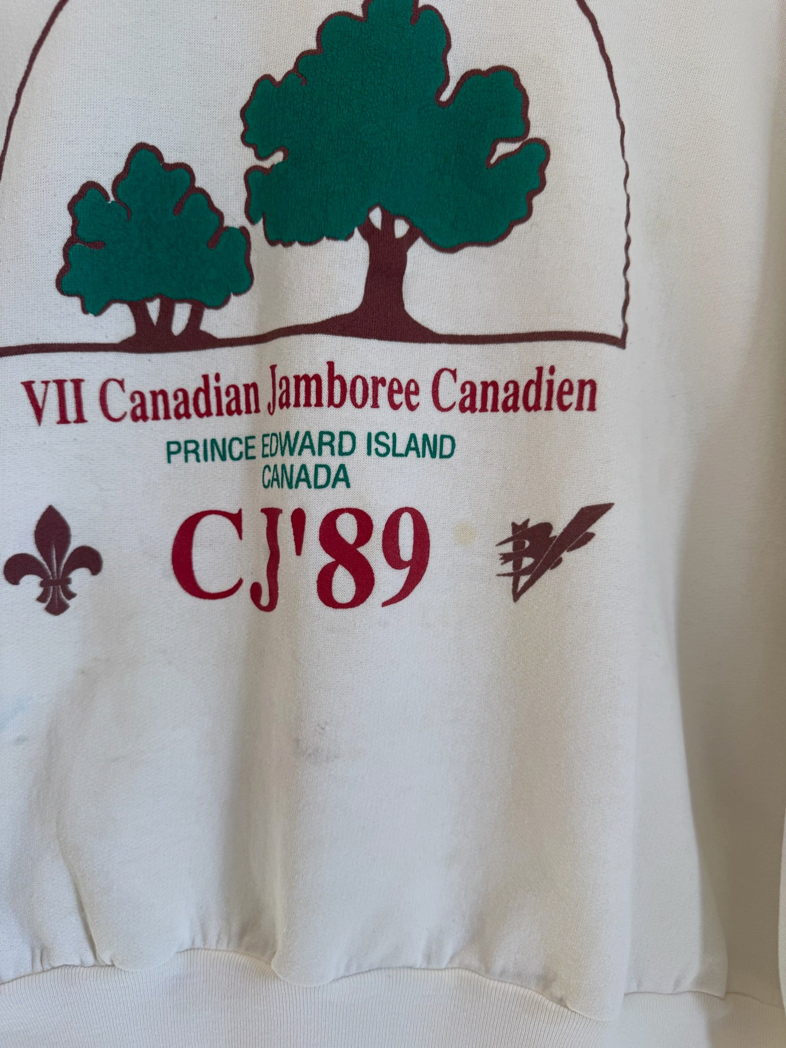 3A-103-CH White Canadian Jamboree Crewneck