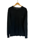 11-8-CH Black Long sleeve Knit Sweater