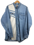 11-95-CH Denim and White Button Up Longsleeve
