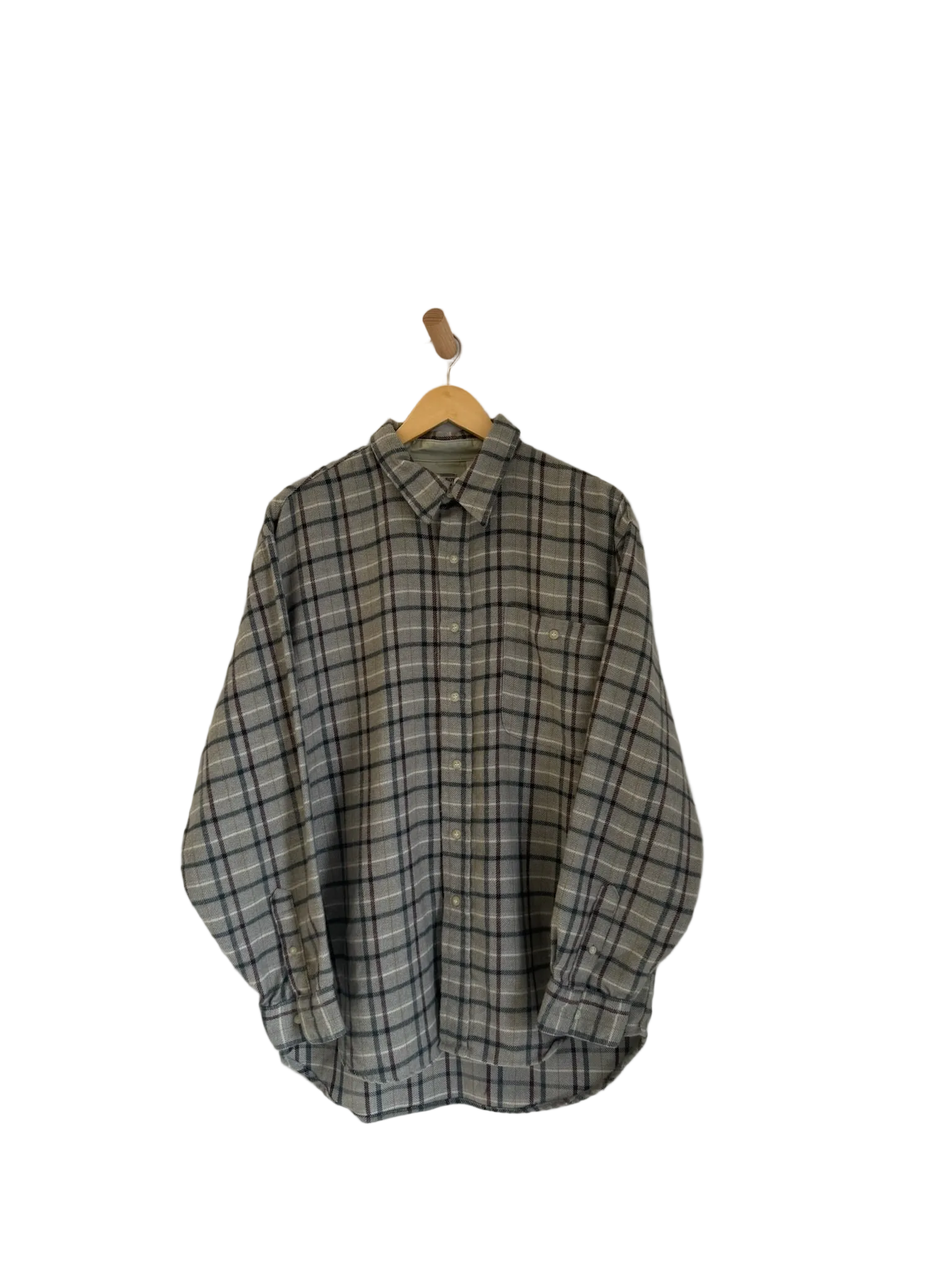 3A-98-CH Grey Plaid Button Up