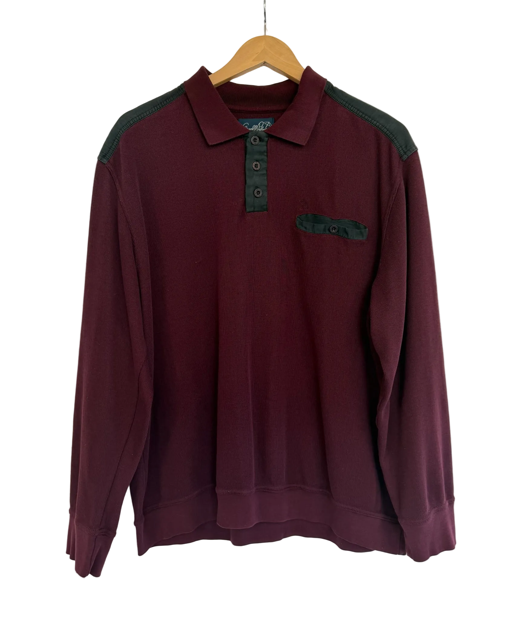 11-137-CH Burgundy Longsleeve Polo