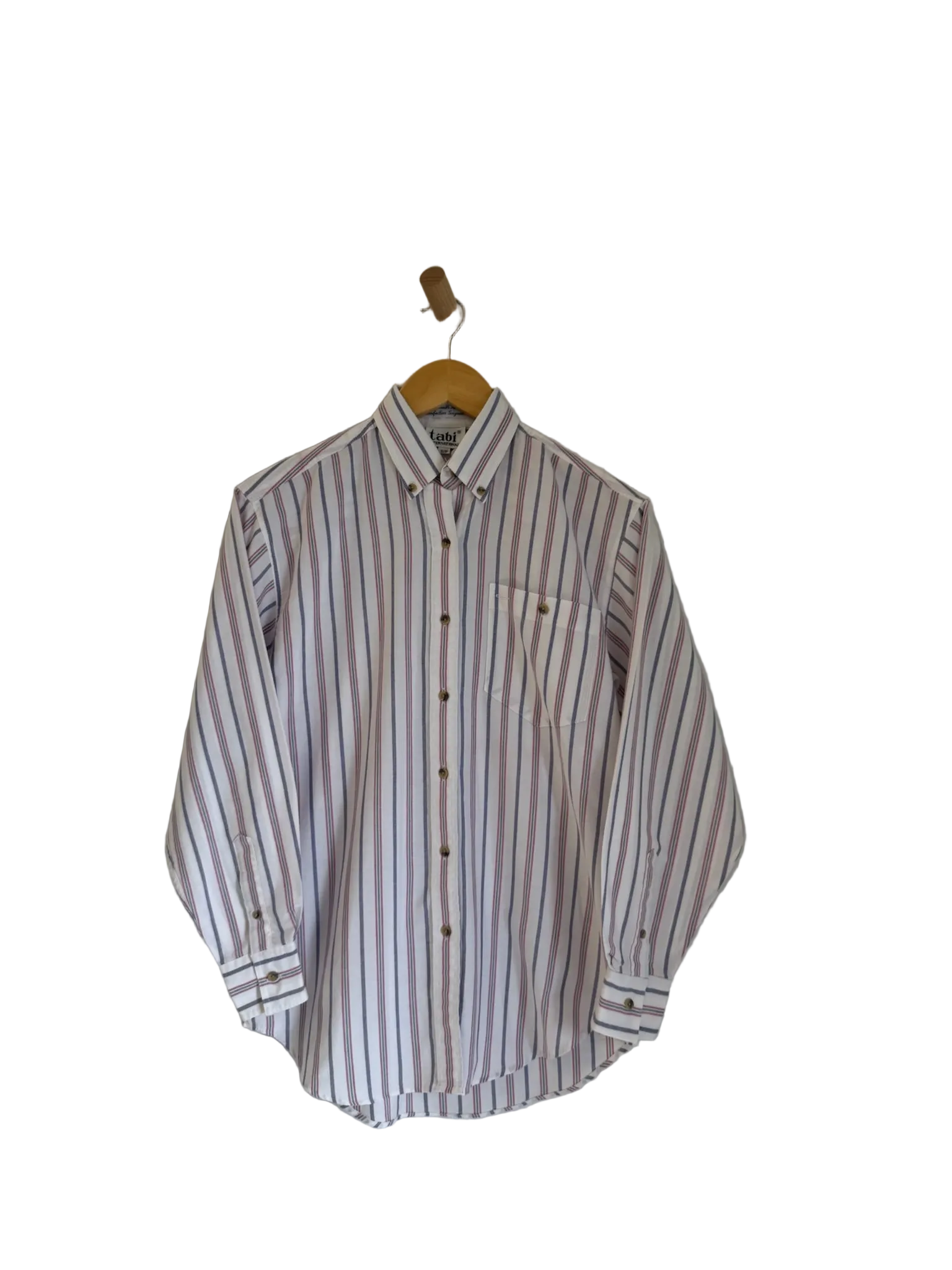 3A-97-CH White Striped Button Up