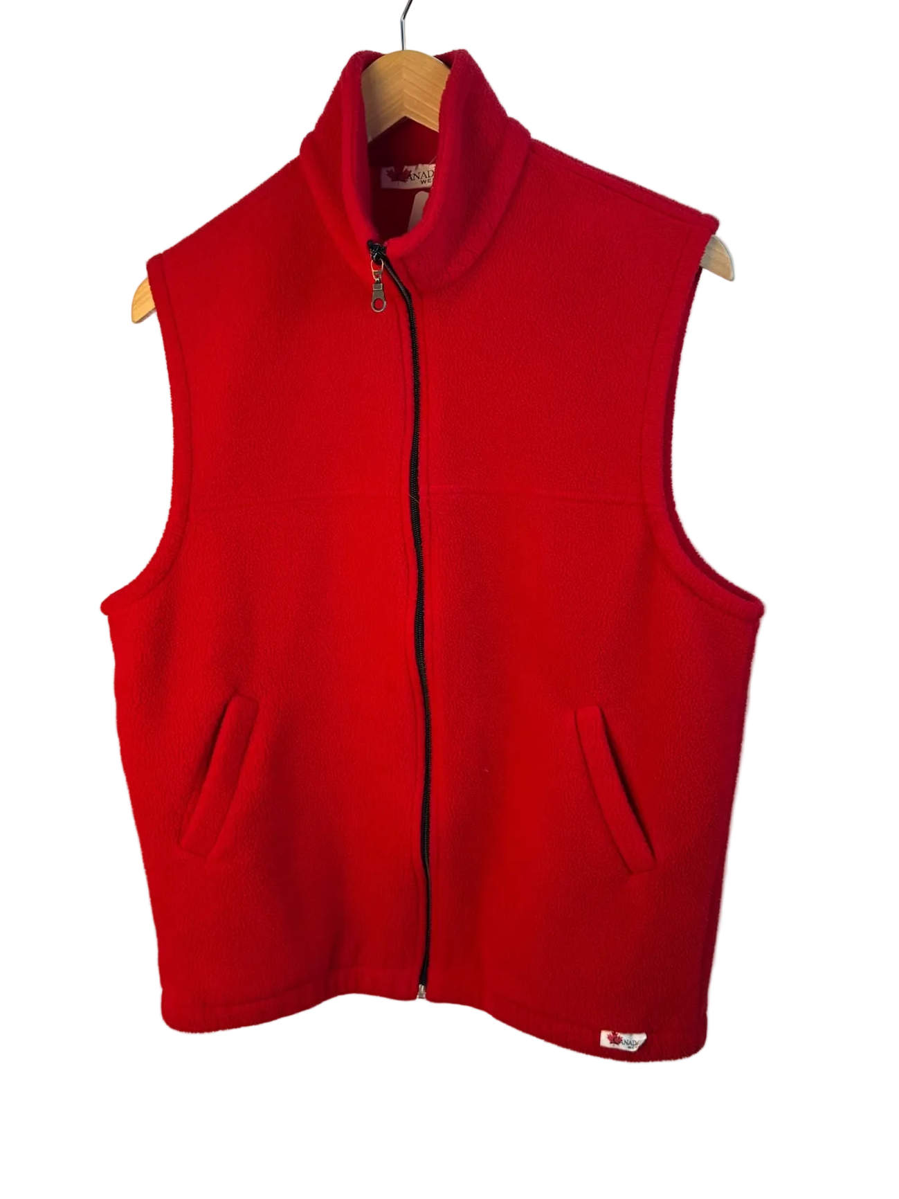11-553-CH Red Fleece Zip Up Vest