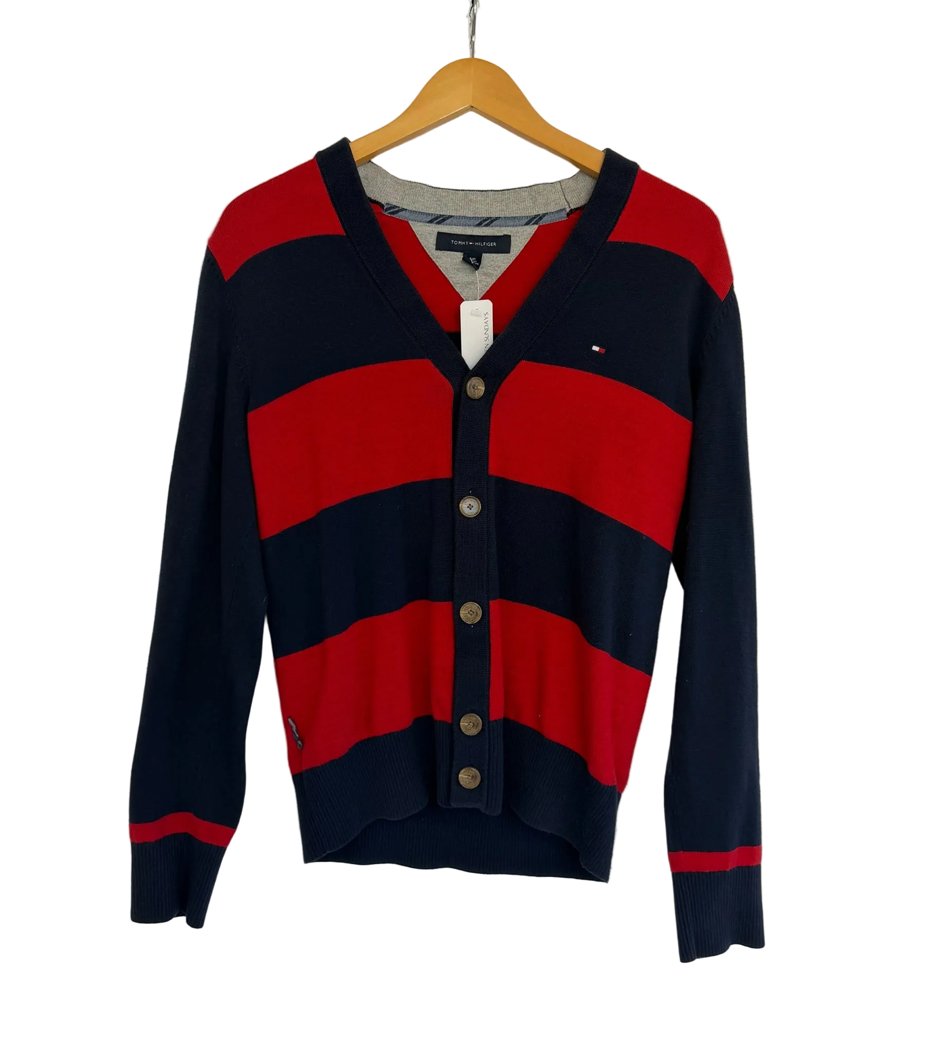 10-122 Striped Tommy Cardigan