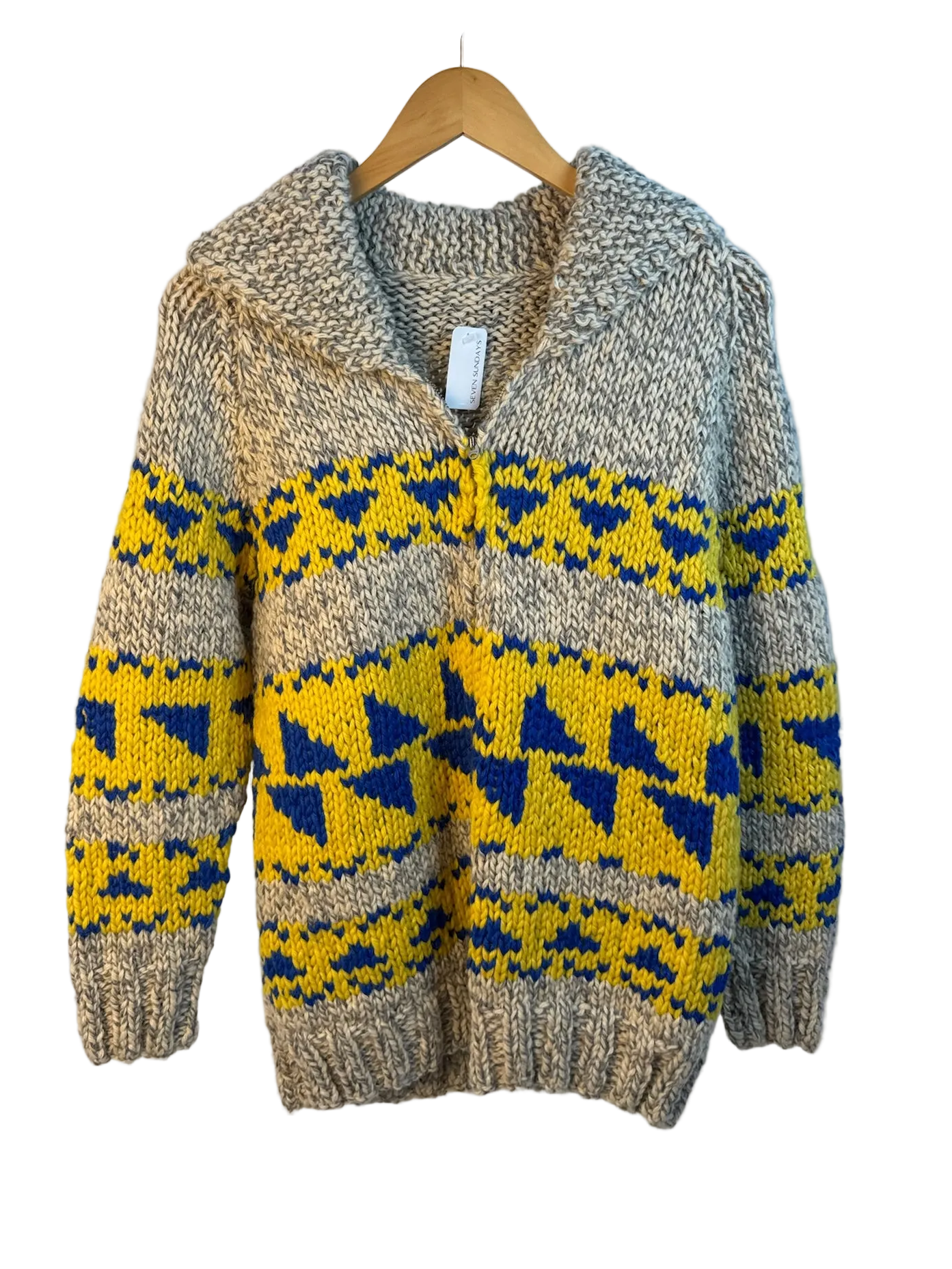 11-241 Blue and Yellow Zip Up Coat