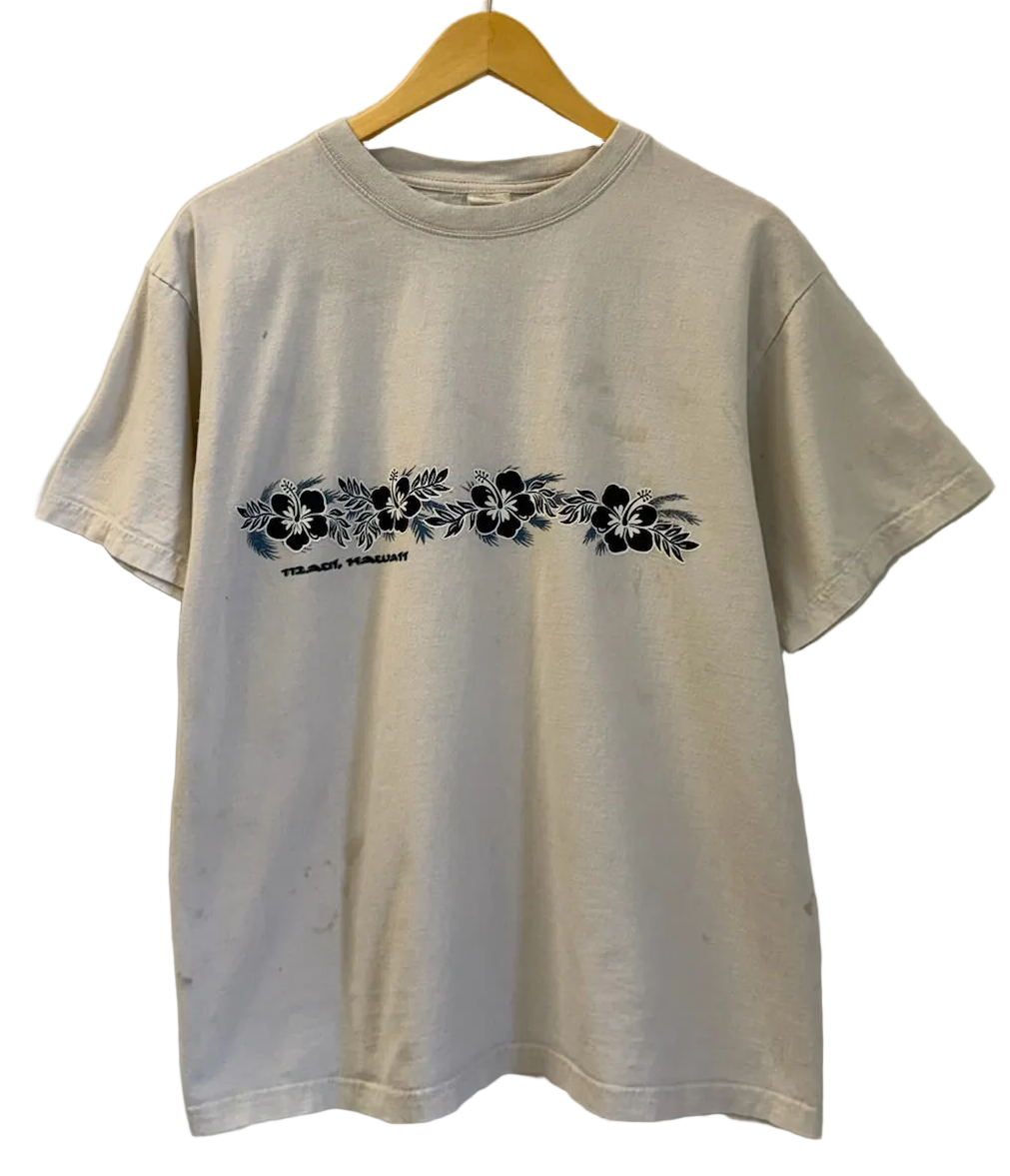 3A-67-CH White Hawaii Flower Tee