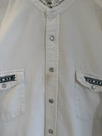 3A-99-CH White Patterned Button Up