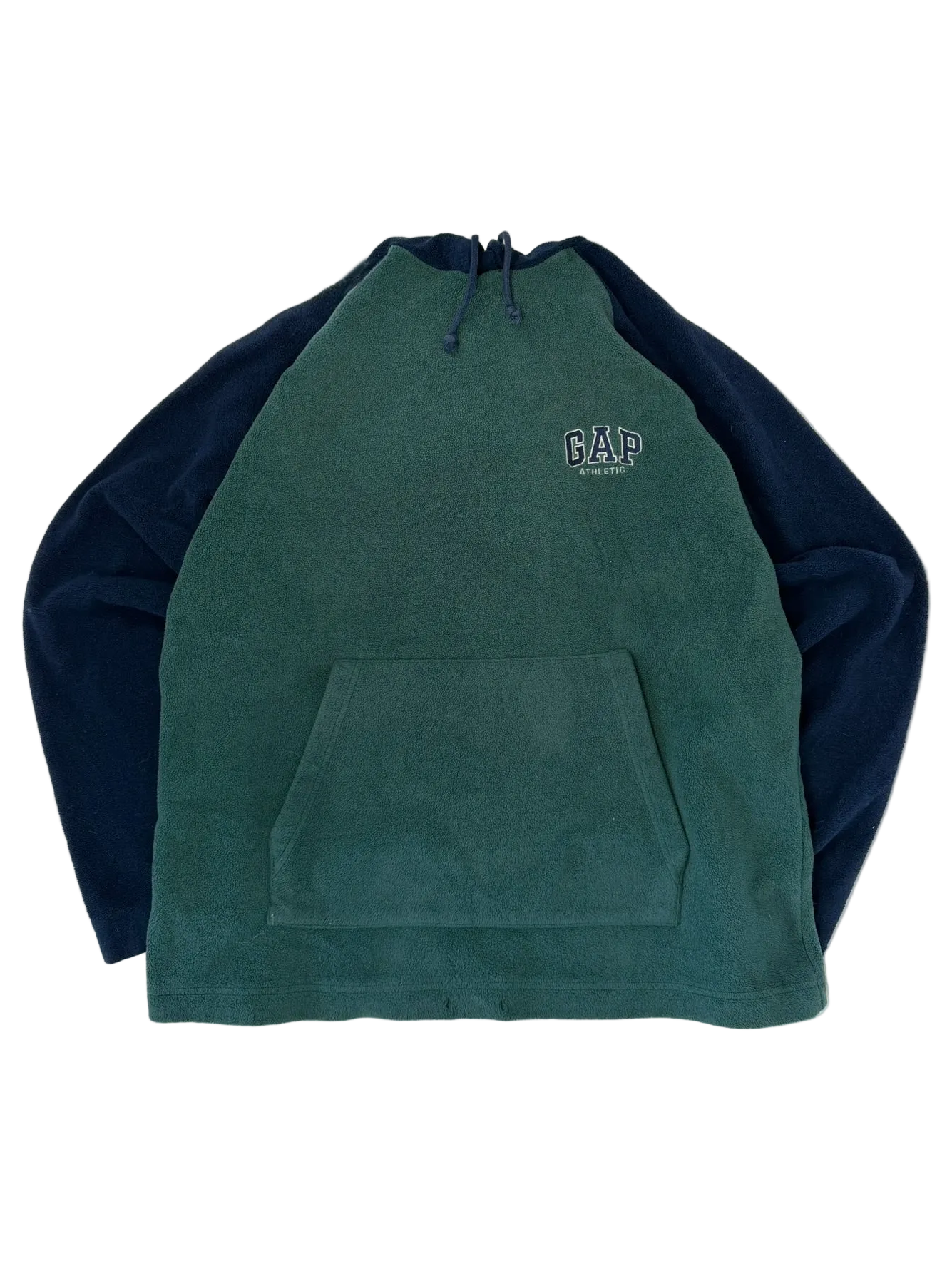 1A-140-CH Green and Blue Gap Fleece Sweater