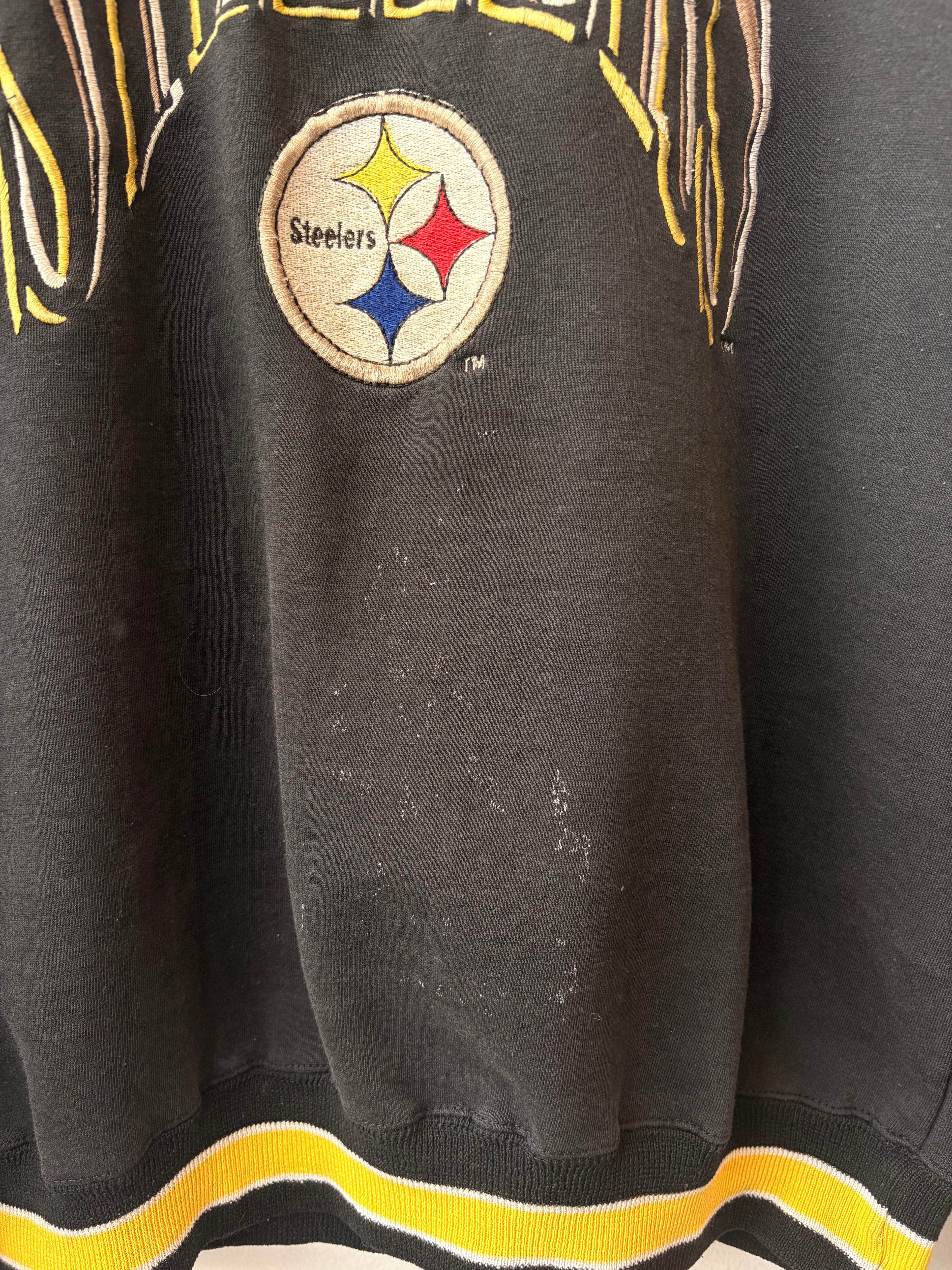 1A-96-CH Black Steelers Crewneck
