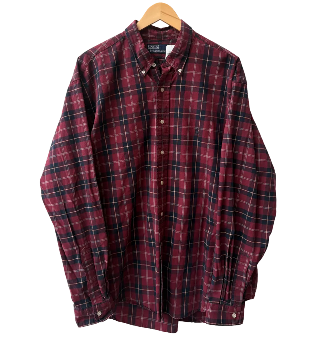 4A-113-CH Plaid Ralph Lauren Button Up