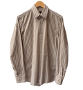 4A-159-CH Brown and White Button Up