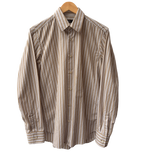 4A-159-CH Brown and White Button Up