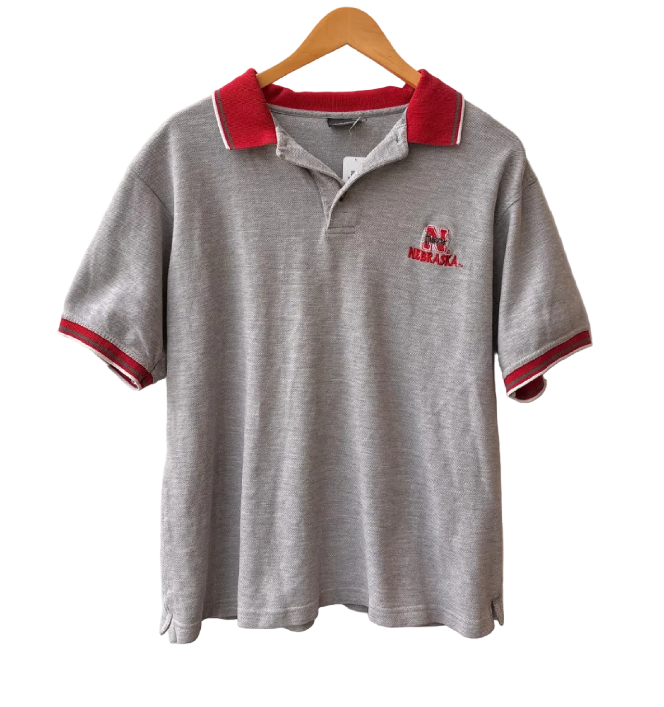 Nebraska Grey Collared Shirt