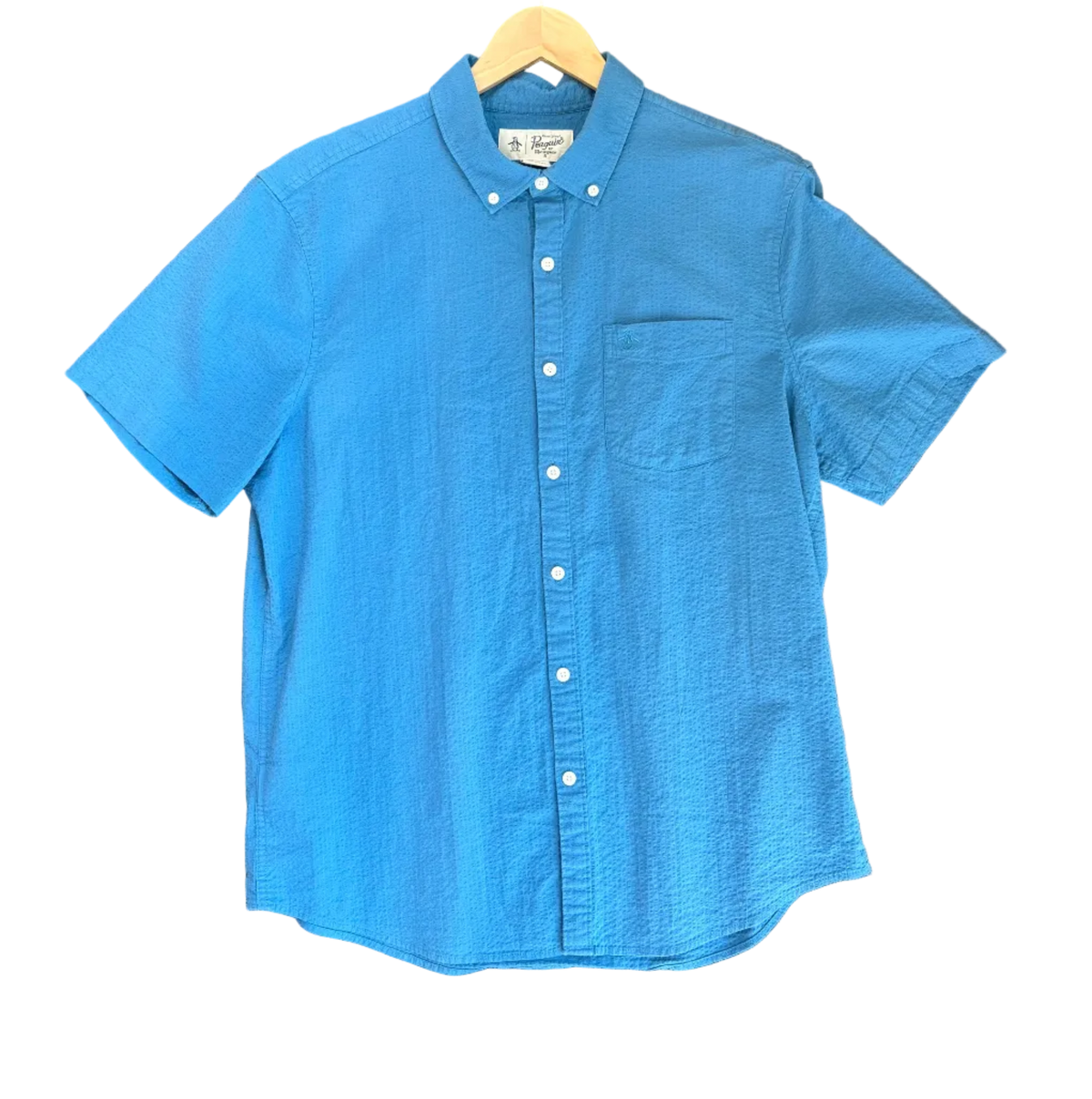 11-69-CH Blue Button Up T-shirt