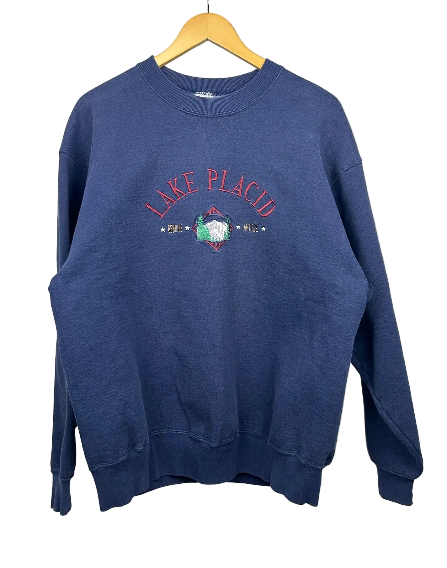11-593-CH Navy Lake Placid Embroidered Crewneck