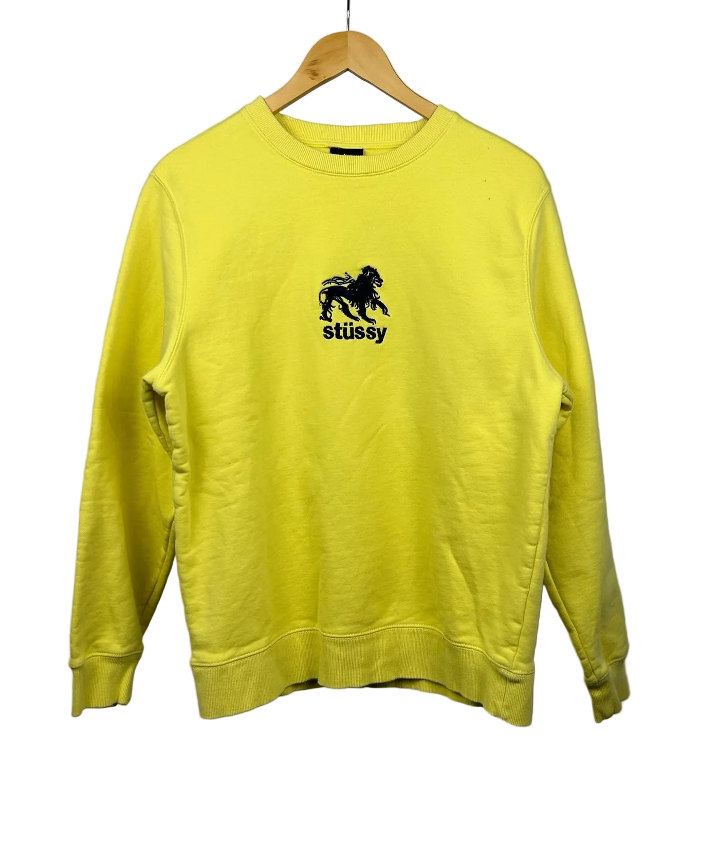 11-687-CH Stussy Lion Yellow Crew