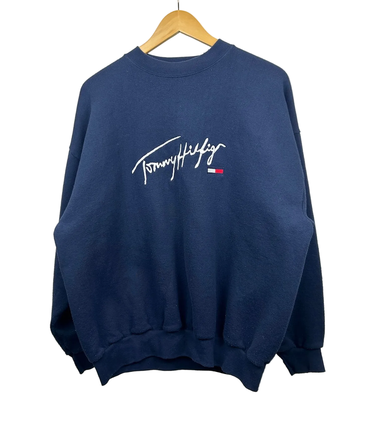 10-45 Cursive Tommy Navy Crew