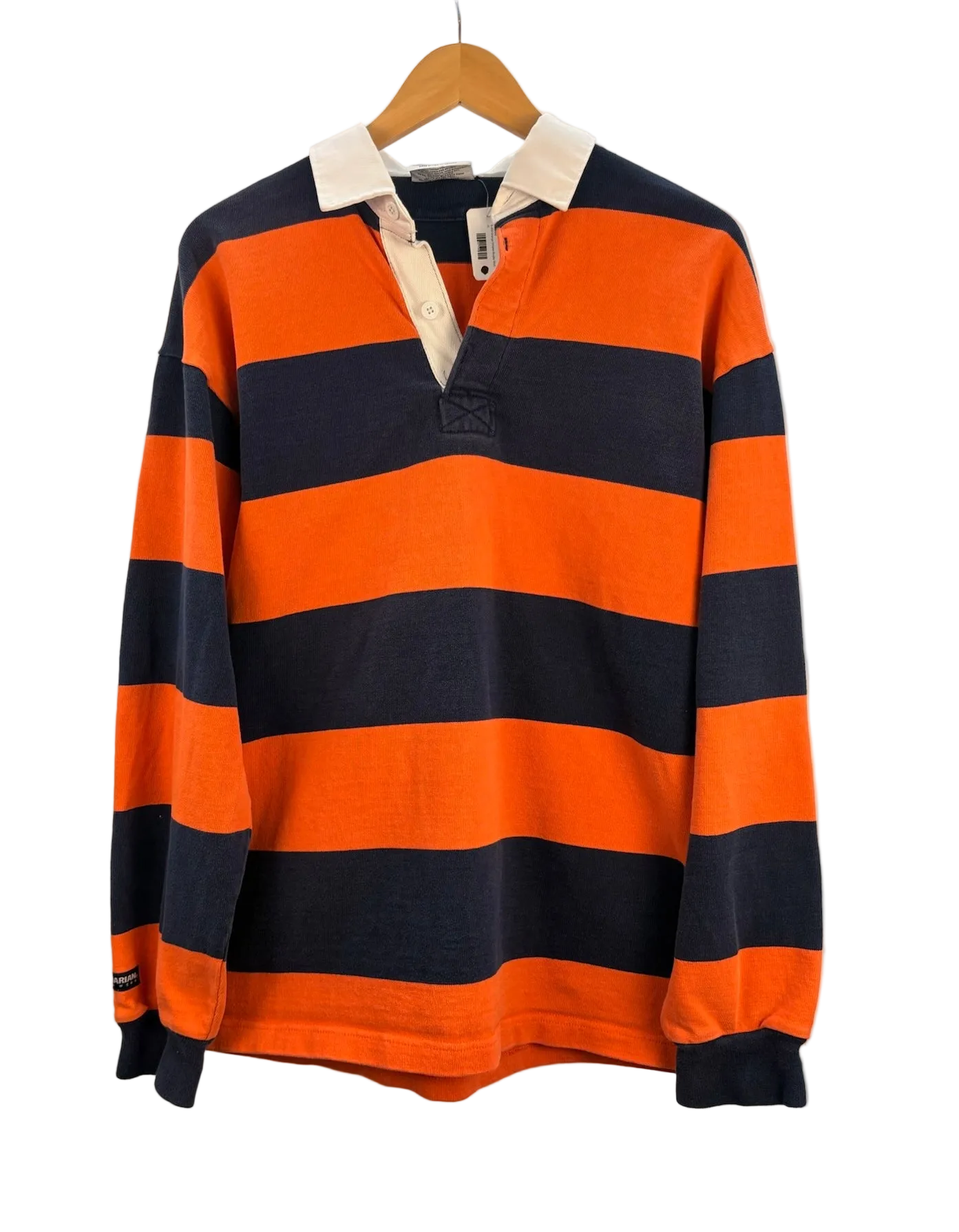 9-455 Orange Striped Rugby Shirt