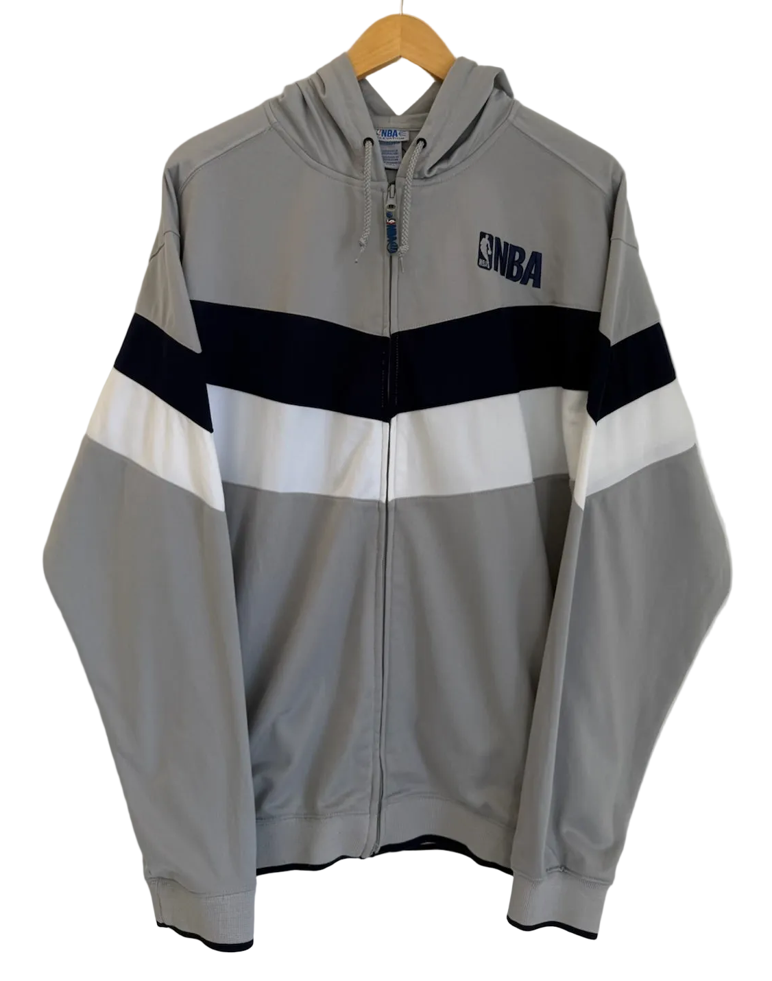 3A-41-CH Grey NBA Zip Up Hoodie