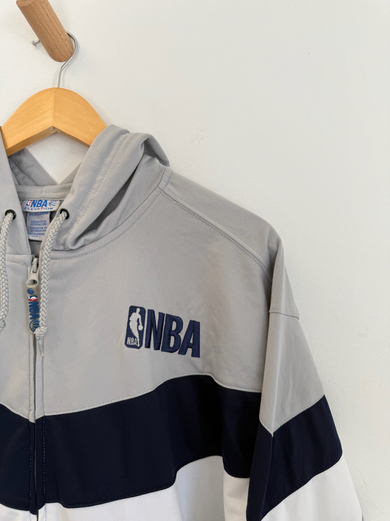 3A-41-CH Grey NBA Zip Up Hoodie