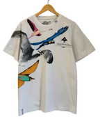 3A-46-CH White Birds Flock Tee