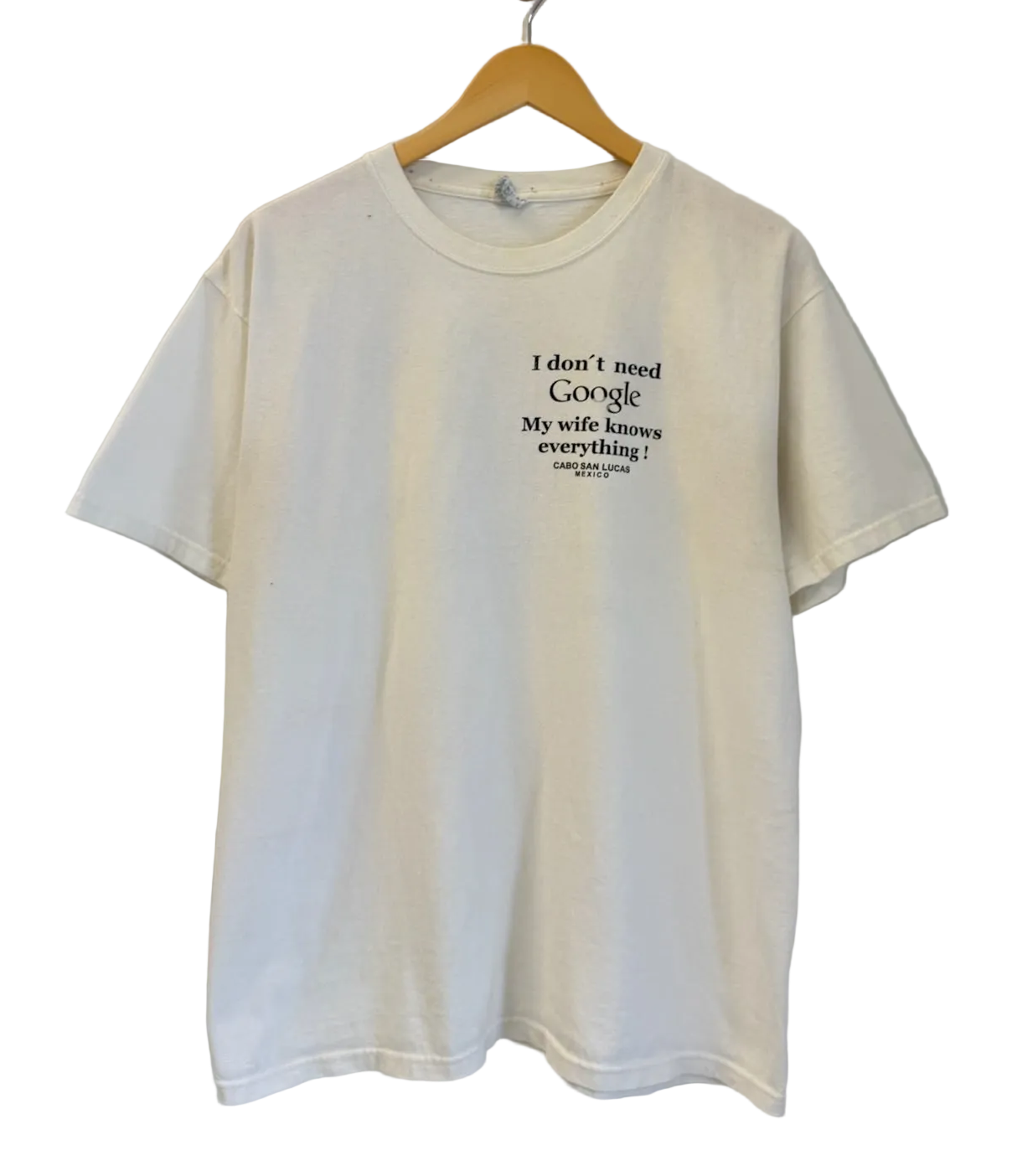 3A-51-CH White "I Don't Need Google" Tee