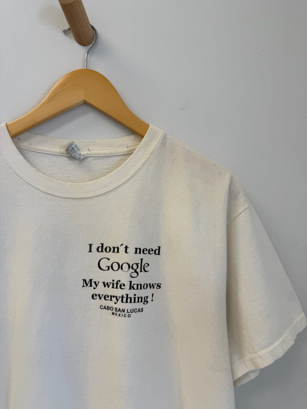 3A-51-CH White "I Don't Need Google" Tee