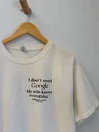 3A-51-CH White "I Don't Need Google" Tee