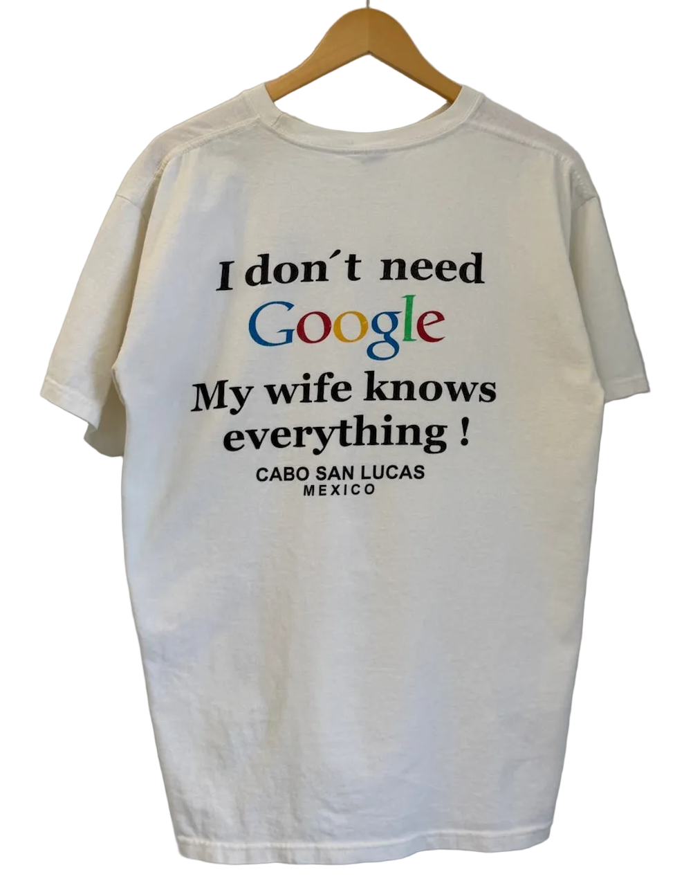 3A-51-CH White "I Don't Need Google" Tee
