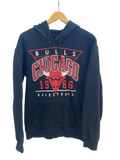 11-787-CH Black and Red Chicago Bulls Basketball Hoodie