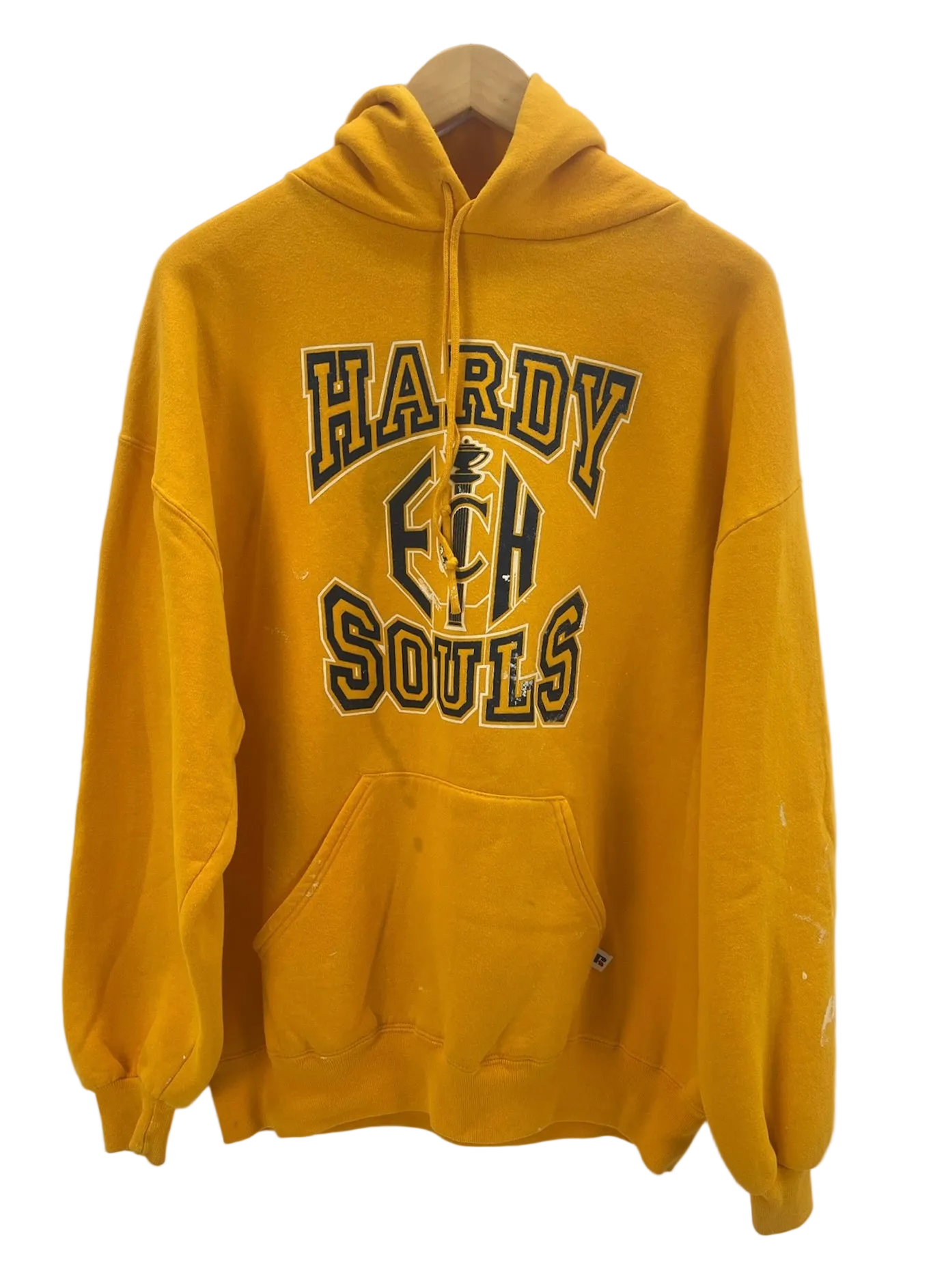 11-838-CH Yellow and Navy Hardy Souls Hoodie