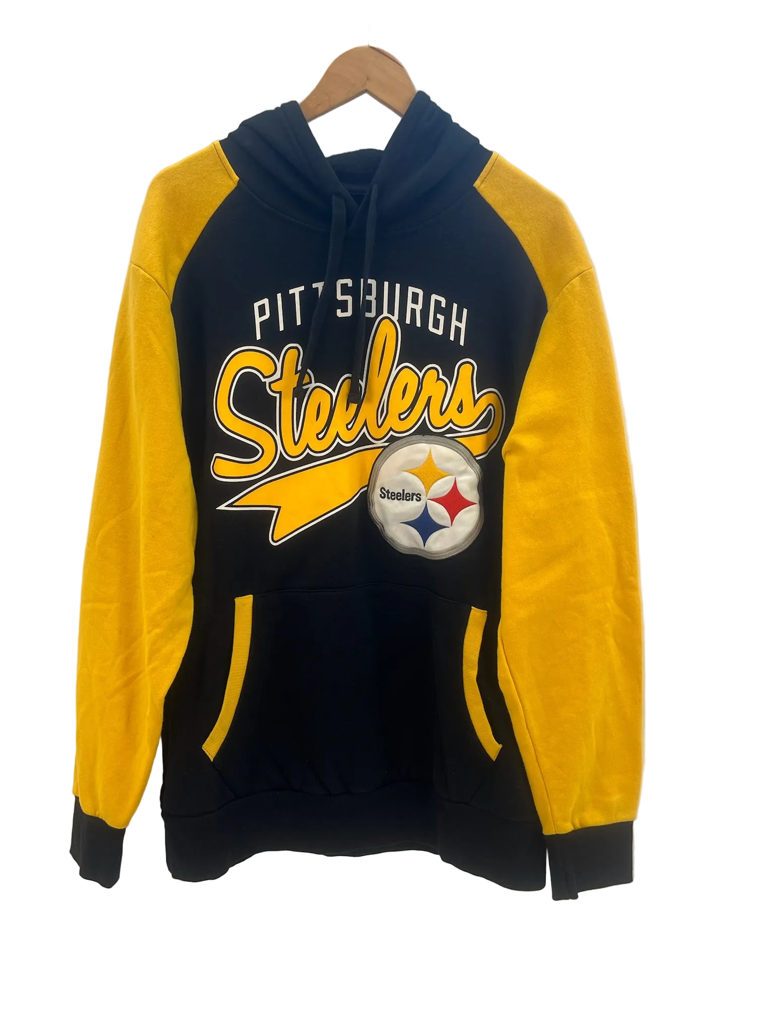 11-529-CH Black and Yellow Pittsburgh Steelers Hoodie