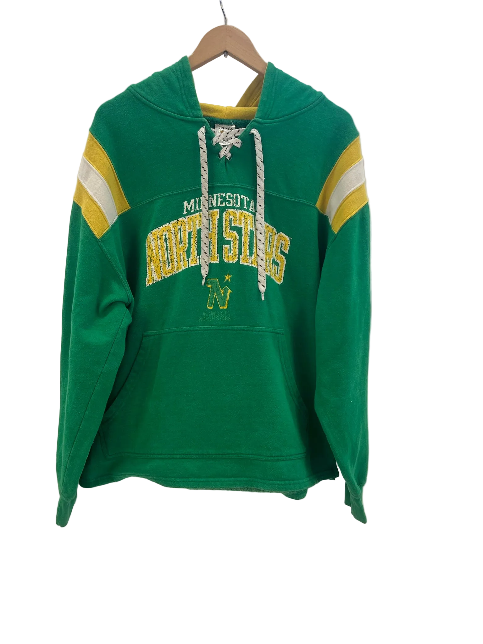 11-835-CH Green and Yellow Minnesota North Stars Hoodie