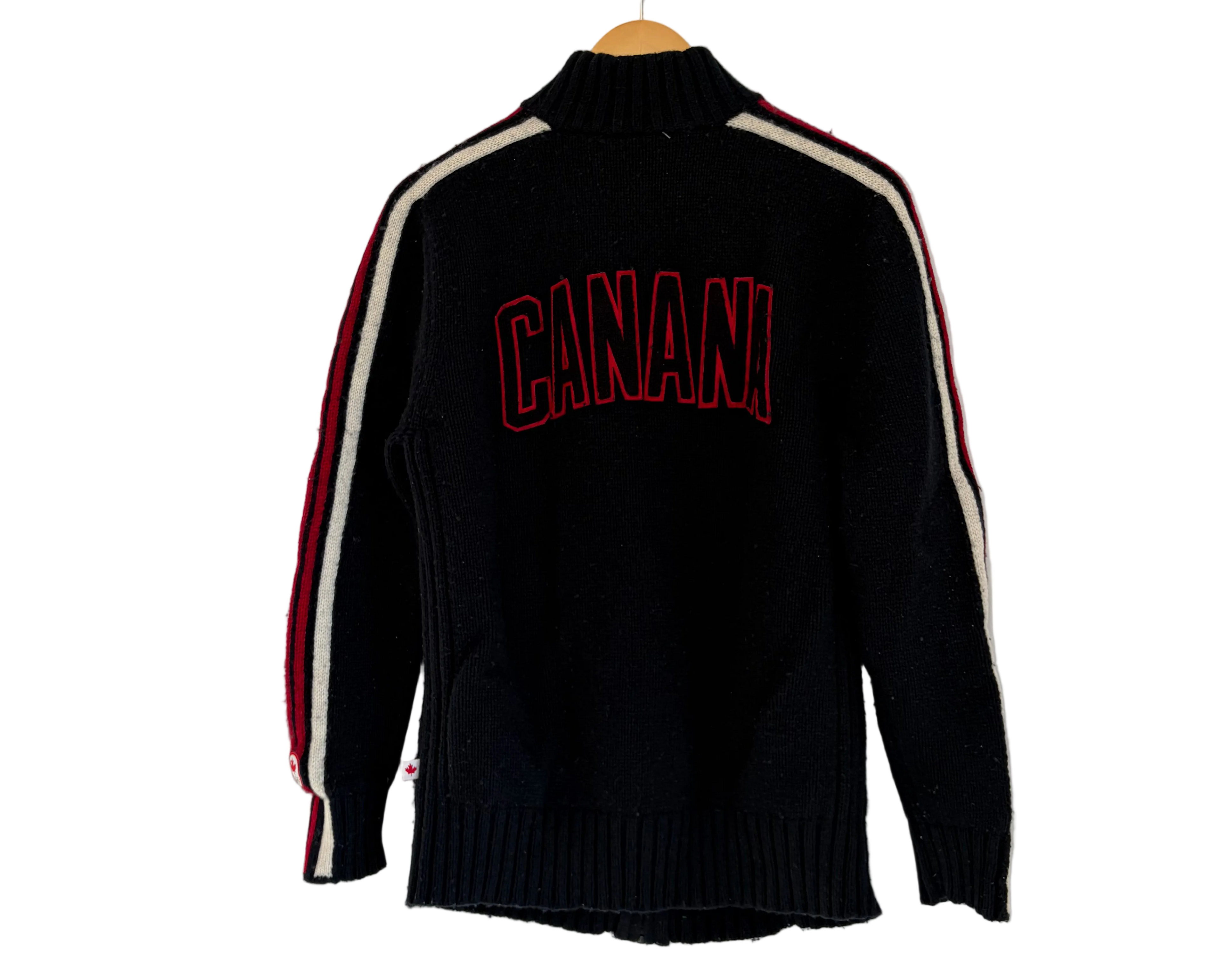 2A-9-CH Black Canada Knit Zip Up