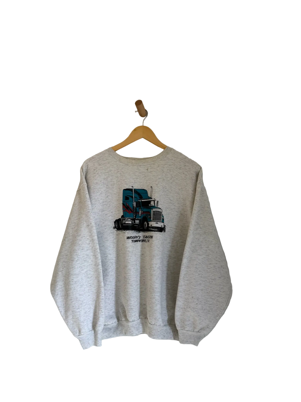 3A-107-CH Grey Woody's Tavern Crewneck