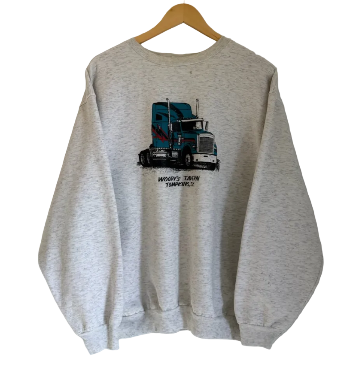 3A-107-CH Grey Woody's Tavern Crewneck