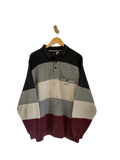 3A-118-CH Grey Striped Button Up Sweater