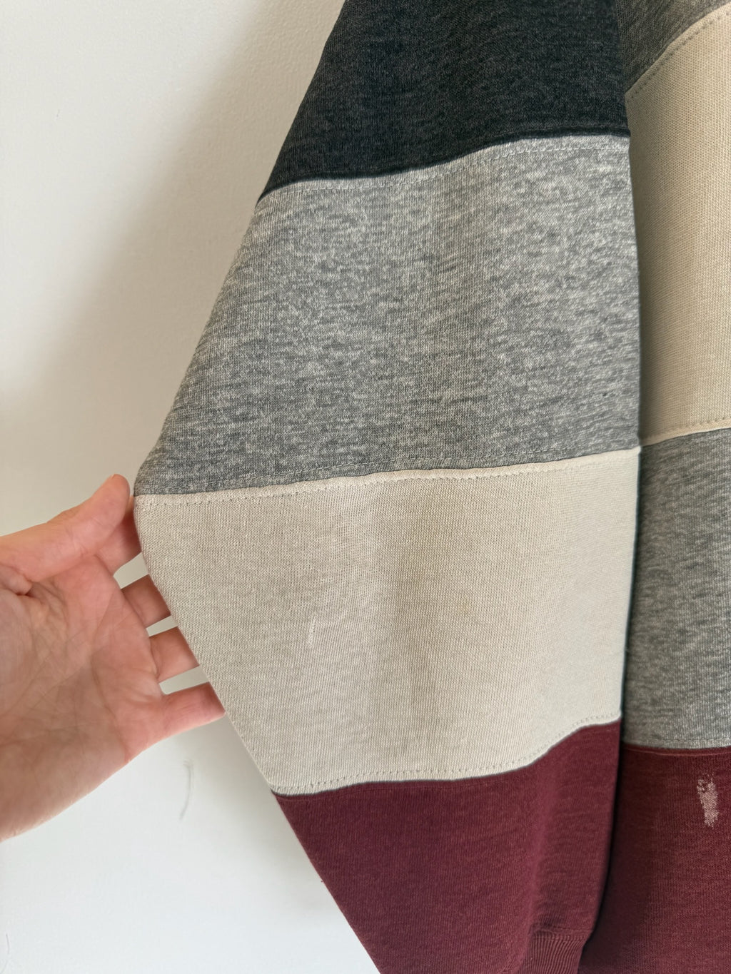 3A-118-CH Grey Striped Button Up Sweater