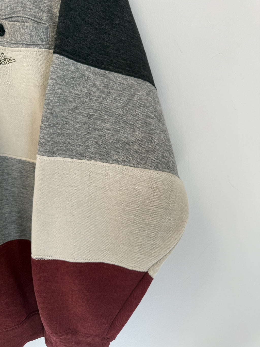 3A-118-CH Grey Striped Button Up Sweater